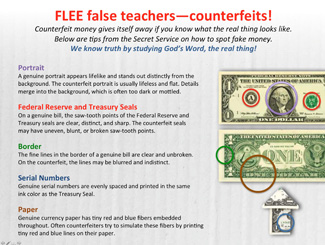 PowerPoint Slide: Counterfeit Money